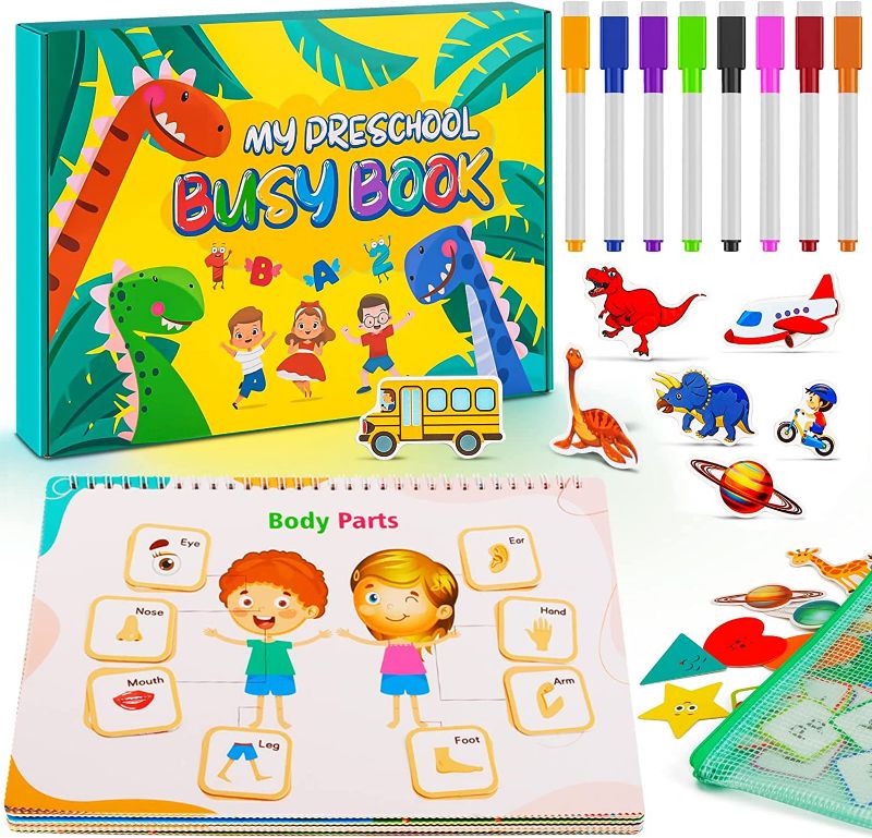 Photo 1 of Activity Books for Kids Ages 3-5: 32 Themes Preschool Busy Book, Toddler Learning Book, Montessori Activity Binder for 6 7 8 Years Old, Autism Learning Materials Educational Toys Gifts for Boy Girl 