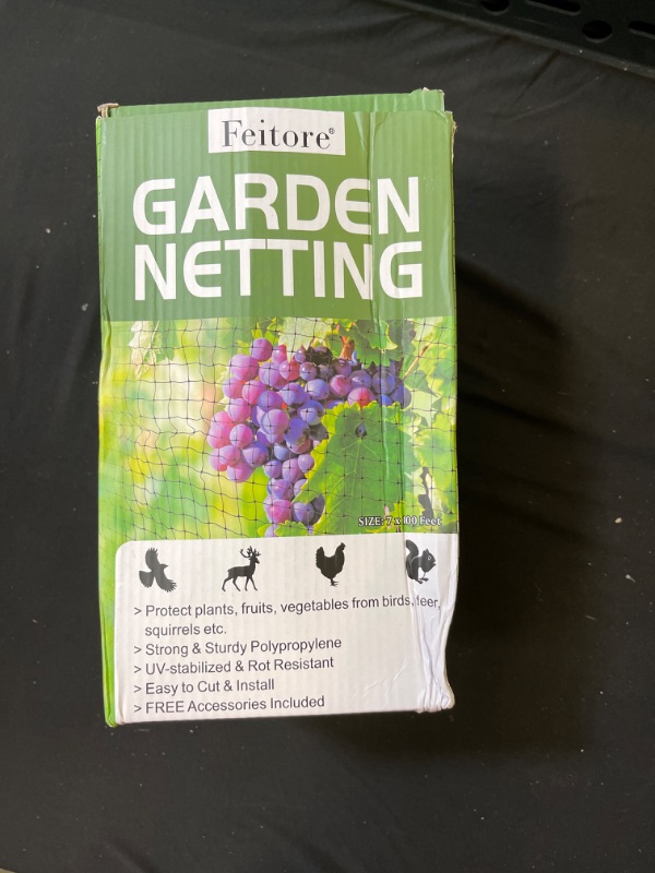 Photo 3 of AlpineReach Garden Netting 7.5 x 65 ft Plant Protection from Birds Deer Animals, Heavy Duty Black Woven Net and Reusable Kit with Zip Ties, Strong Fencing for Fruits Trees
