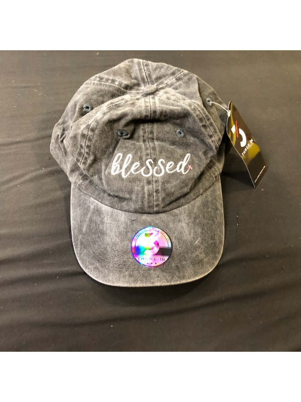 Photo 1 of blessed dark denim hat