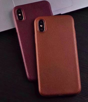 Photo 2 of Leather Pattern Phone Case for iPhone X 8 7 6 6S Plus 5 5S Soft Cover Back Case for iPhone 6 Plus Phone Back Shell