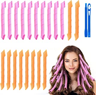Photo 1 of 20 Pcs Hair Curlers for Long Hair, Magic Heatless Curling Irons, Heatless Spiral Hair Styling Kit with Hooks Heatless Hair Curler (55cm/22inch)

