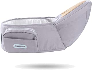 Photo 1 of ANGELBB Baby Hip Seat Carrier with Pockets Ergonomic Infant Waist Stool Adjustable Belt Multiple Safe Guaranteed Fabric Anti-Slip Lightweight for Newborn Shower (Grey)
