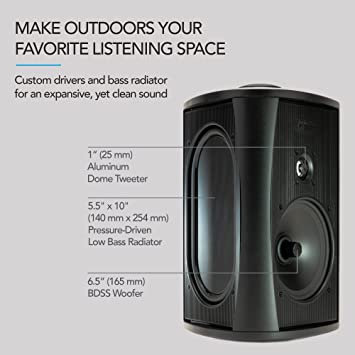 Photo 1 of Definitive Technology AW6500 Outdoor Speaker - 6.5-inch Woofer, 200 Watts, Built for Extreme Weather, Single, Black