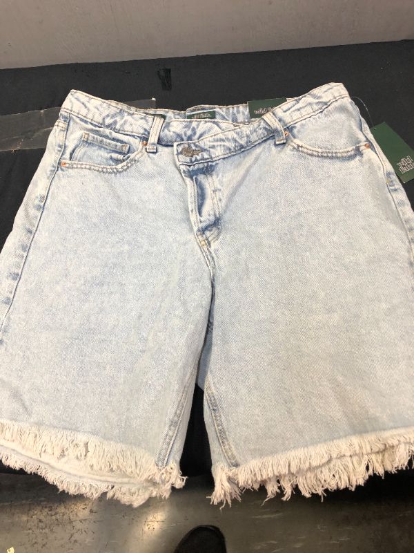 Photo 2 of Women's High-Rise Wide Leg Bermuda Jean Shorts - Wild Fable™ - Sz 10