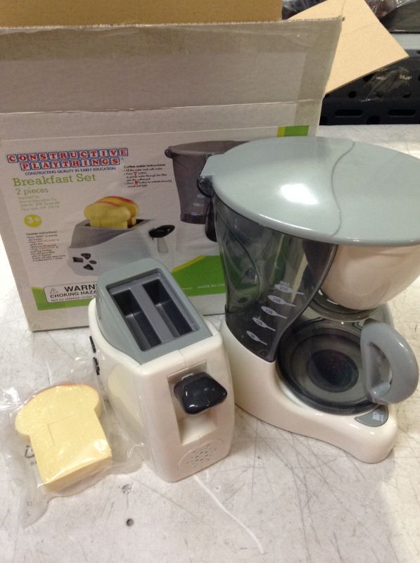 Photo 2 of Constructive Playthings Appliances Toaster and Coffee Machine Set for Toy Kitchens