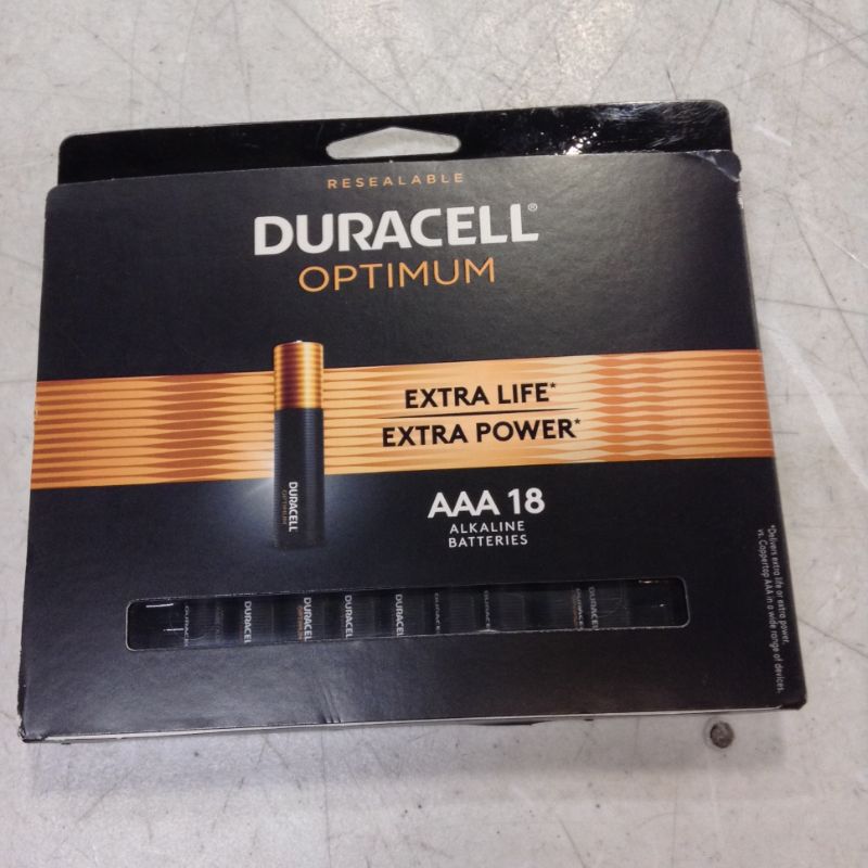 Photo 2 of Duracell Optimum Batteries, Alkaline, AAA, 1.5 V, 18 Pack - 18 batteries