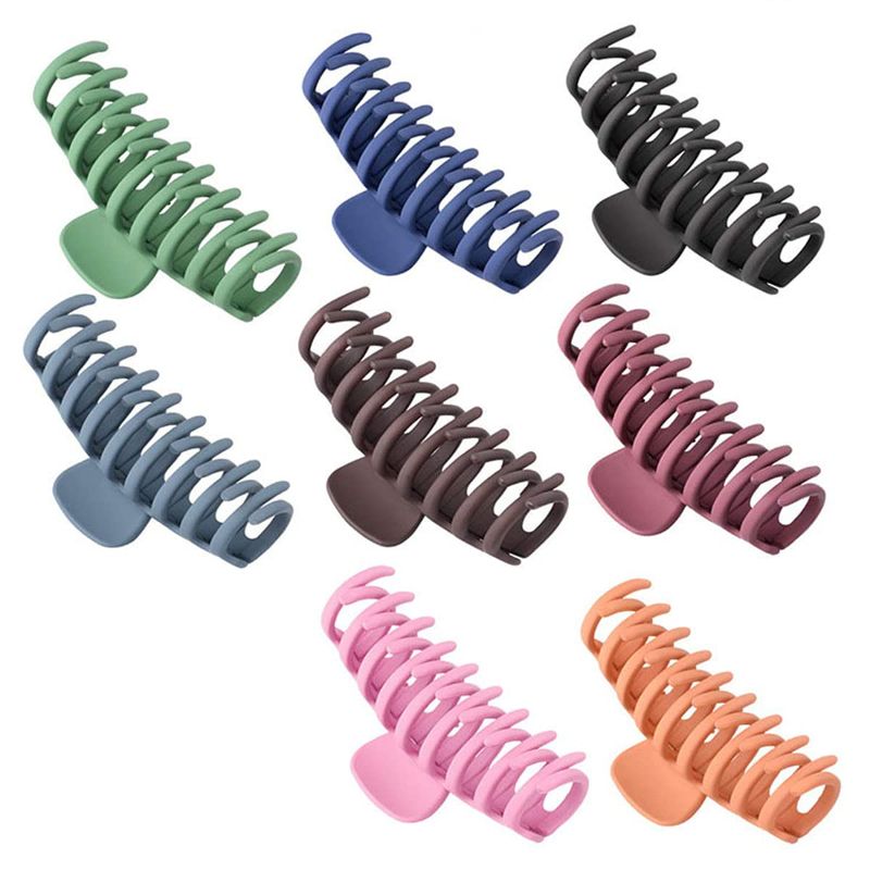 Photo 1 of 8 PCS Large Matte Hair Claw Clips,4 Inch Non slip Large Claw Clip,8 Colors for Women and Girls Thick Hair