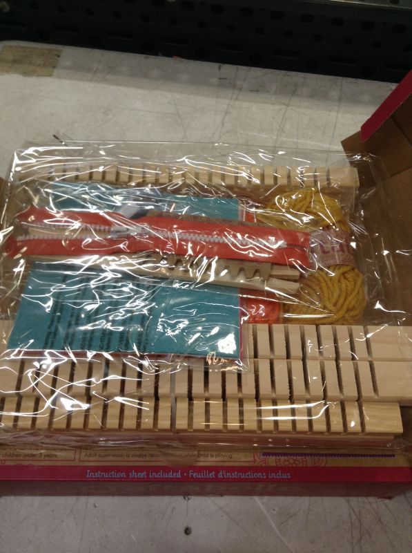Photo 1 of Craftabelle – Wooden Loom Creation Kit – Beginner Knitting Loom Kit – 19pc Weaving Set with Yarn and Frame – DIY Craft Kits for Kids Aged 8 Years +