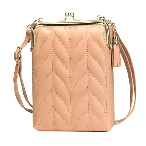 Photo 1 of Crossbody Bag Small Shoulder Phone Purse for women, Quilted Leather Wallet Handbag Satchel Daypack