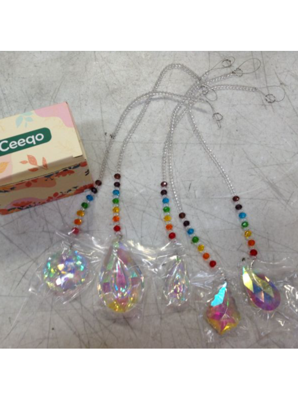 Photo 1 of 5Pcs Hanging Crystals for Decoration- Suncatcher Crystal Hanging crystals for windows, Chandelier Pendant, Window Crystals