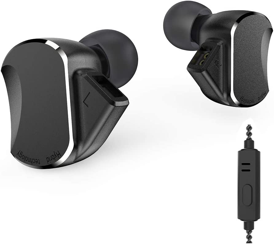 Photo 1 of BQEYZ BQ3 HiFi Earbuds Metal Housing Sport Headset 3 Balanced Armature 2 Dynamic Drivers Earphone (Black with mic)
