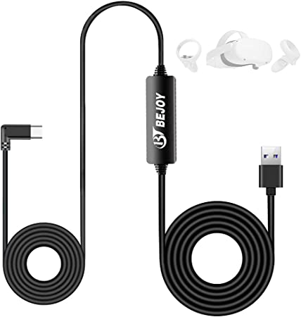 Photo 1 of BEJOY Upgraded Oculus Link Cable, 32FT High Speed Data Transfer Extension Cable with Relay Amplifier Chip, USB 3.2 Gen1 A to C, Fast Charging, Compatible with Oculus Quest and PC-VR Gaming