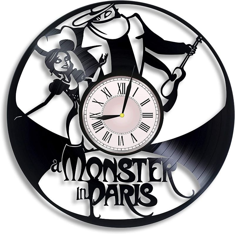 Photo 1 of A Monster in Paris Vinyl Record Wall Clock, A Monster in Paris Gift for Any Occasion