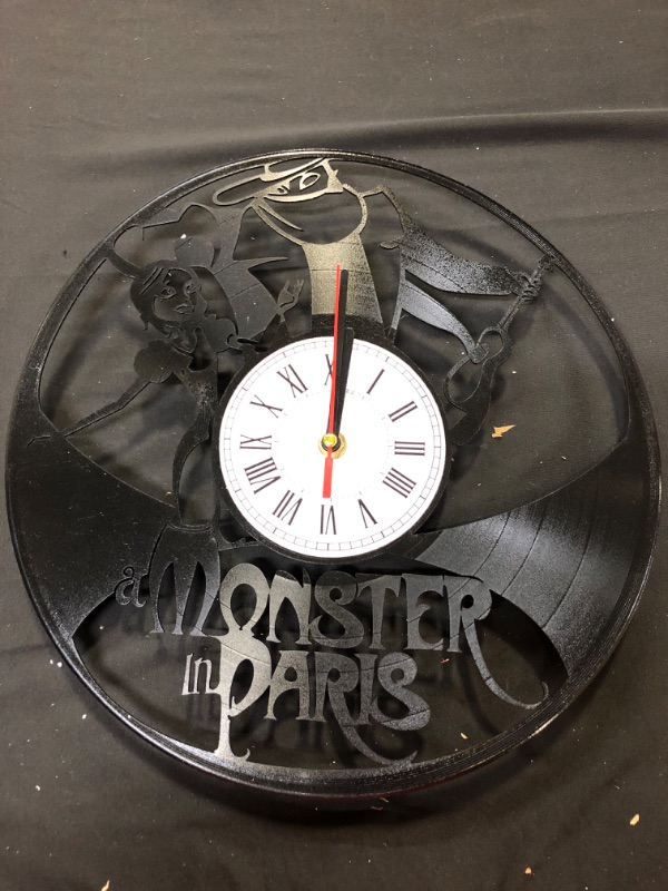 Photo 2 of A Monster in Paris Vinyl Record Wall Clock, A Monster in Paris Gift for Any Occasion