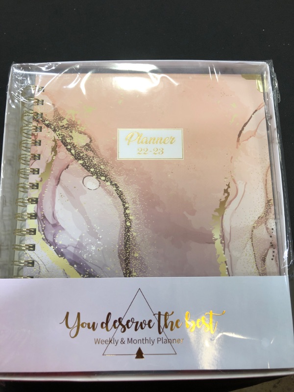 Photo 2 of 2022-2023 Planner - 2022-2023 Academic Weekly Monthly Planner with Tabs, July 2022 - June 2023, 8" x 10", Hardcover Planner with Holidays + Thick Paper + Twin-Wire Binding + Box