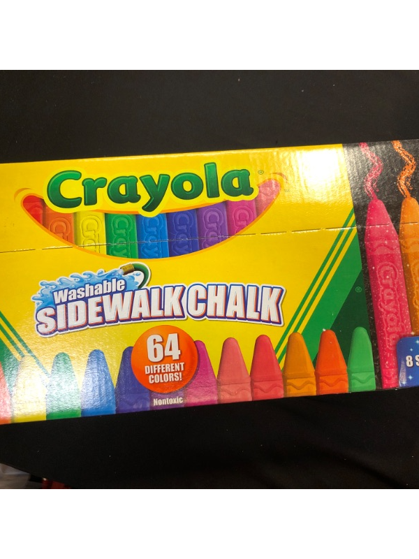 Photo 2 of Crayola Washable Sidewalk Chalk 64 Colors