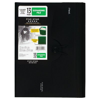 Photo 1 of Five Star 13 Pocket 9.5 x 13 Expanding File Folders (Colors May Vary)