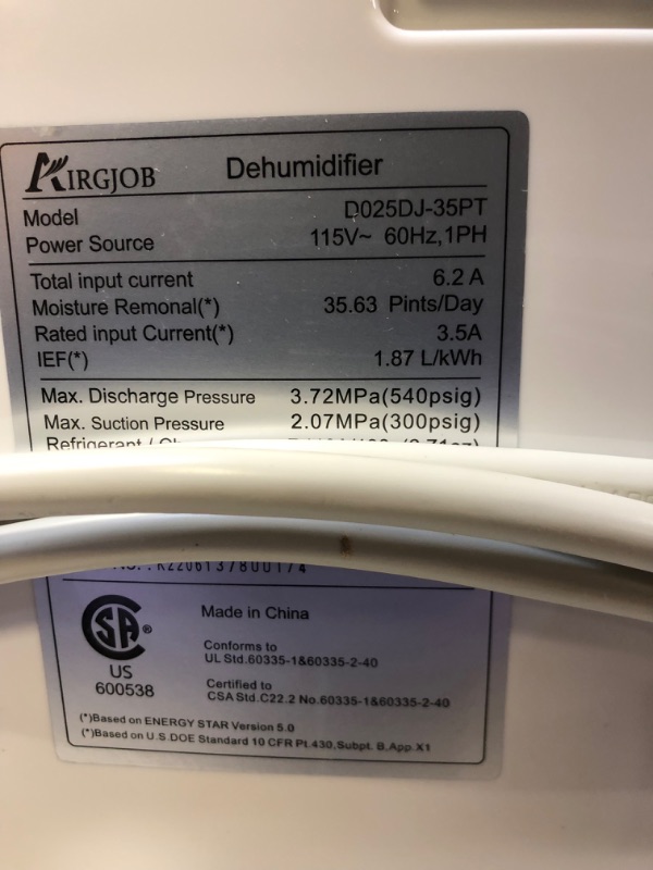 Photo 2 of 50-Pint Energy Star Dehumidifier for Basement - 3500 Sq. Ft. Quiet Dehumidifier for Large Capacity Room Home Bathroom Basements - Auto Continuous Drain Remove Moisture