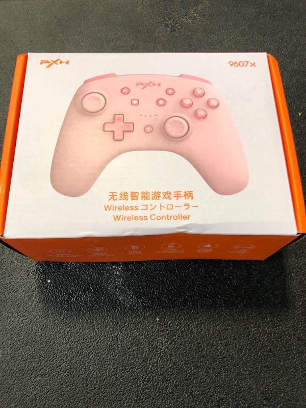 Photo 2 of PXN Wireless Switch Controller for Nintendo Switch/Switch Lite/OLED, Support iOS(16 Version Only) Switch Pro Controller with Turbo, Wake-up, NFC, Motion, Vibration Wireless Switch Controller-Pink
