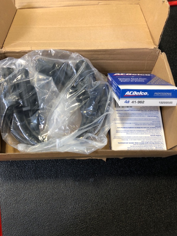 Photo 1 of 8 ACD-OEM Spark Plugs 41-962 Double Platinum + Herlux (8mm Made in USA) Spark Plug Wires + 8 Heat Shields For LS2 LS3 LS4 LS7 Engines

