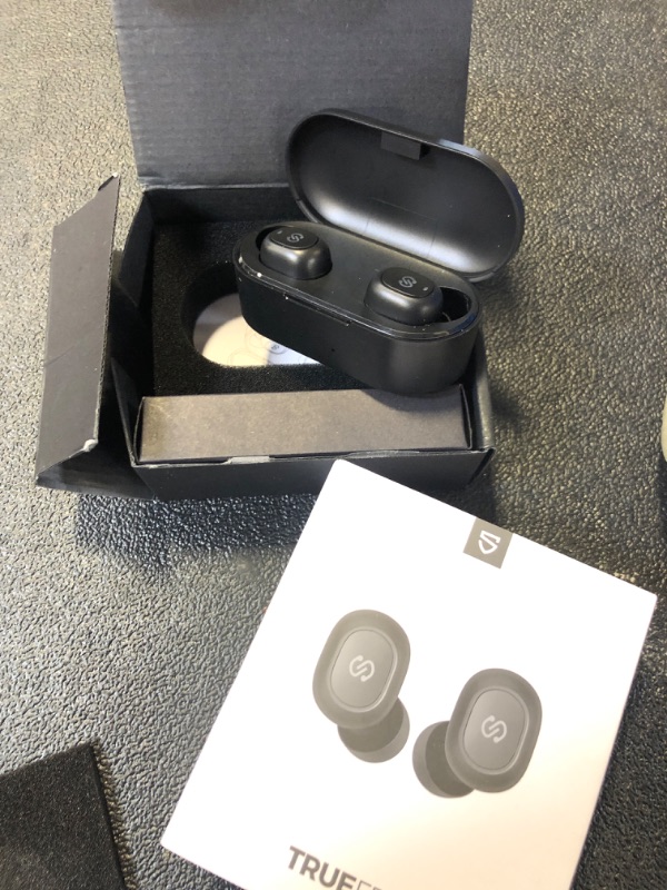 Photo 3 of SoundPEATS True Wireless Earbuds Bluetooth 5.0 Earphones with Built in Mic in-Ear Stereo Headphones for Sport, Deep Bass, Binaural Calls, One-Step Pairing, 35 Hours of Playtime, Upgraded TrueFree Plus
