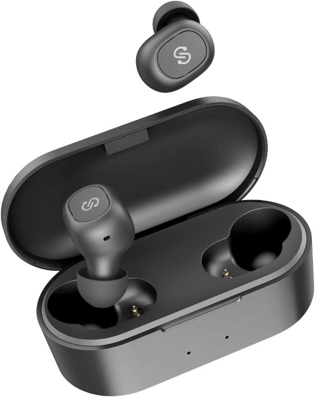 Photo 1 of SoundPEATS True Wireless Earbuds Bluetooth 5.0 Earphones with Built in Mic in-Ear Stereo Headphones for Sport, Deep Bass, Binaural Calls, One-Step Pairing, 35 Hours of Playtime, Upgraded TrueFree Plus
