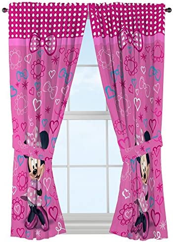 Photo 1 of Disney Minnie Mouse Window Panels Curtains Drapes Pink Bow-tique, 42" x 63" each
