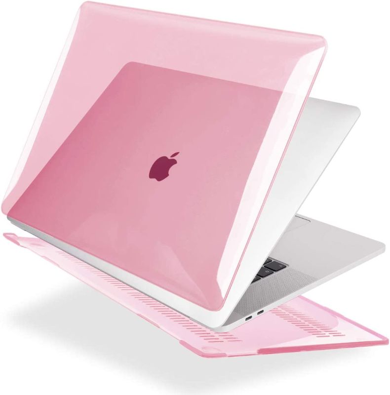 Photo 1 of Case for MacBook Pro 13 inch 2021 2020 M1 A2338 A2289 A2251 with Touch Bar & Touch ID, Plastic Crystal Hard Shell Cover & Keyboard Skin & Screen Protector, Pink --FACTORY SEALED ---
