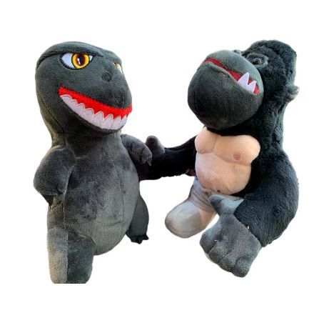 Photo 1 of 2Pcs Bundle Godzilla vs King Kong Plush Toys, King Kong vs Godzilla stuffed toys
