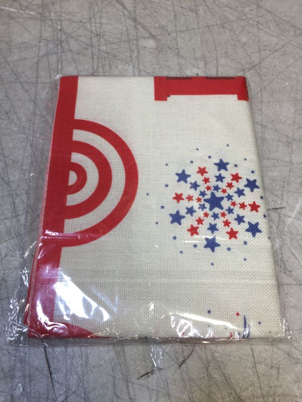 Photo 2 of 4th of July Decorations Table Runners 13x72 Inches Long, Fourth of July Decor for The Home Indoor Outdoor Party Decoration, Independence Day Home Table Decoration Burlap Tablecloth
