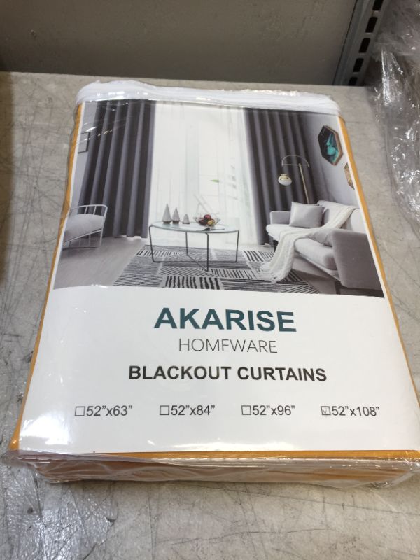 Photo 2 of Akarise Blackout Curtains for Bedroom - Window Drapes for Living Room with Room Darkening Noise Reducing Grommet Top Thermal Insulated Curtains, 2 Panels (Yellow, 52x108 inch)
