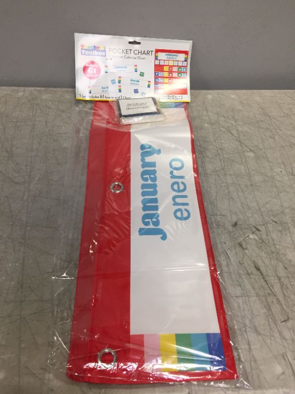 Photo 1 of TEACHER\S TOOLBOX POCKET CHART Functional Fabric Décor Calendar - Horizon Group