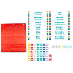 Photo 1 of TEACHER\S TOOLBOX POCKET CHART Functional Fabric Décor Calendar - Horizon Group