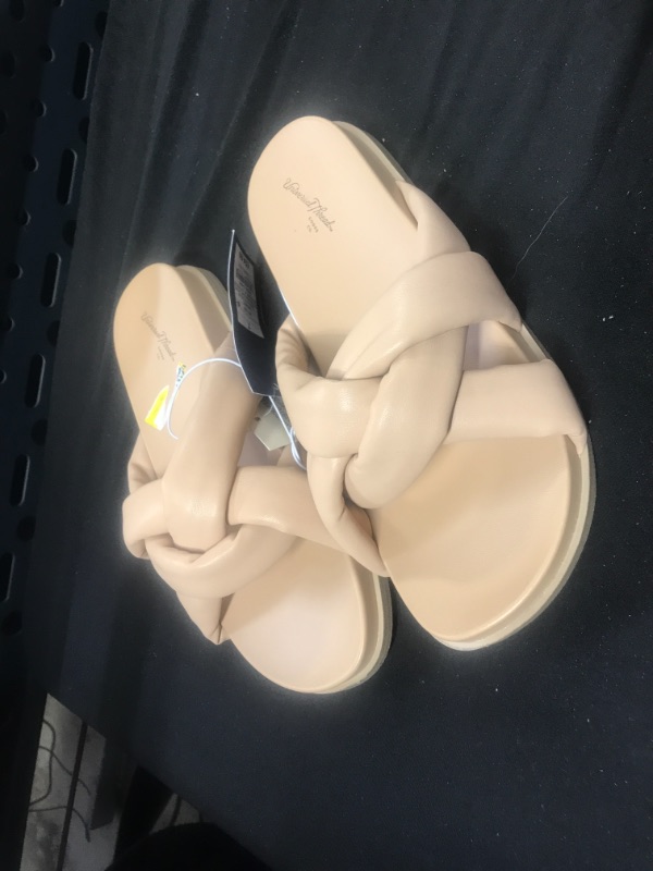 Photo 2 of size 7 Women's Cosette Padded Slide Sandals - Universal Thread Tan 7---new dirty sole
