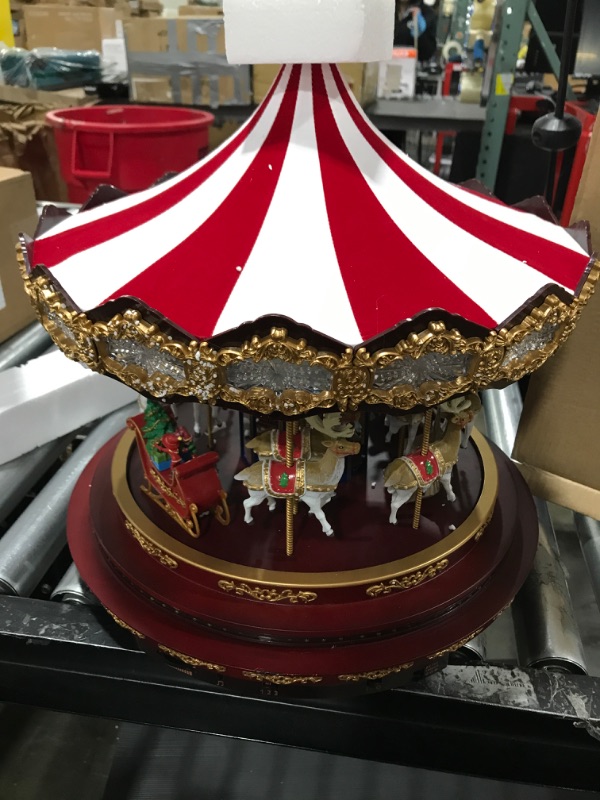 Photo 3 of Deluxe Christmas Carousel Animated Tabletop Decor