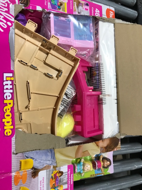 Photo 2 of Barbie Little DreamHouse by Fisher-Price Little People, Interactive Toddler playset with Lights, Music, Phrases, Figures and Play Pieces