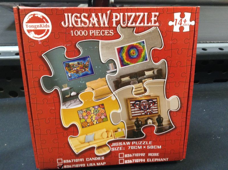 Photo 2 of USA Map Puzzles 1000 Pieces for Adults and Teens Kids - United States of America Map Puzzle, Intellectual Puzzle Game Toys, 27.56" L x 19.69" W (USA Map Puzzles)---factory sealed