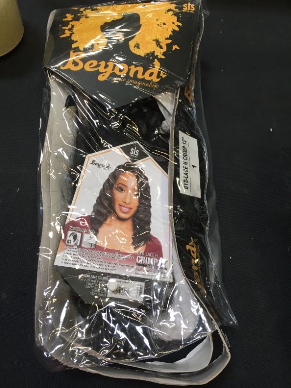 Photo 2 of Zury Sis Beyond Synthetic Hair Lace Front Wig – BYD LACE H CRIMP 12” (1 Jet Black)