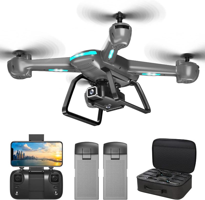 Photo 1 of LOPOM JX01 GPS Drone with 4K Camera for Adults Begineer, 5G WiFi FPV Live Video RC Quadcopter Toys Gifts for Boys Girls Altitude Hold, Headless Mode, One Key Start Speed Adjustment, 3D Flips 2 Batteries Auto Return Follow Me
--NOT ABLE TO TEST---