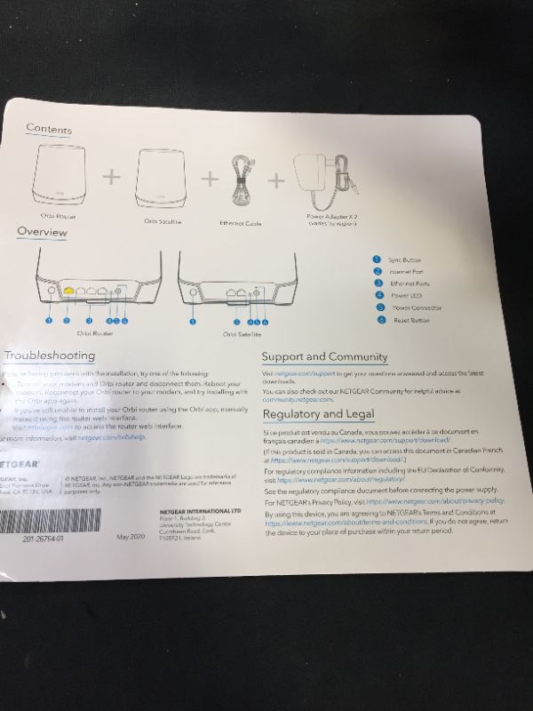 Photo 4 of Orbi AX4200 Tri-Band WiFi 6 Mesh System with Router + 1 Satellite Extender - 4.2Gbps --PACKAGING IS DAMAGED--