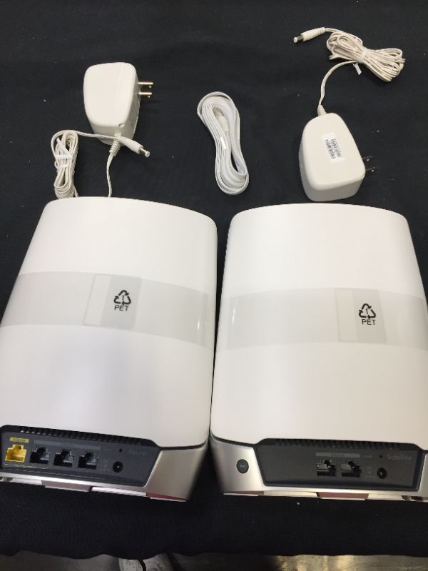 Photo 3 of Orbi AX4200 Tri-Band WiFi 6 Mesh System with Router + 1 Satellite Extender - 4.2Gbps --PACKAGING IS DAMAGED--