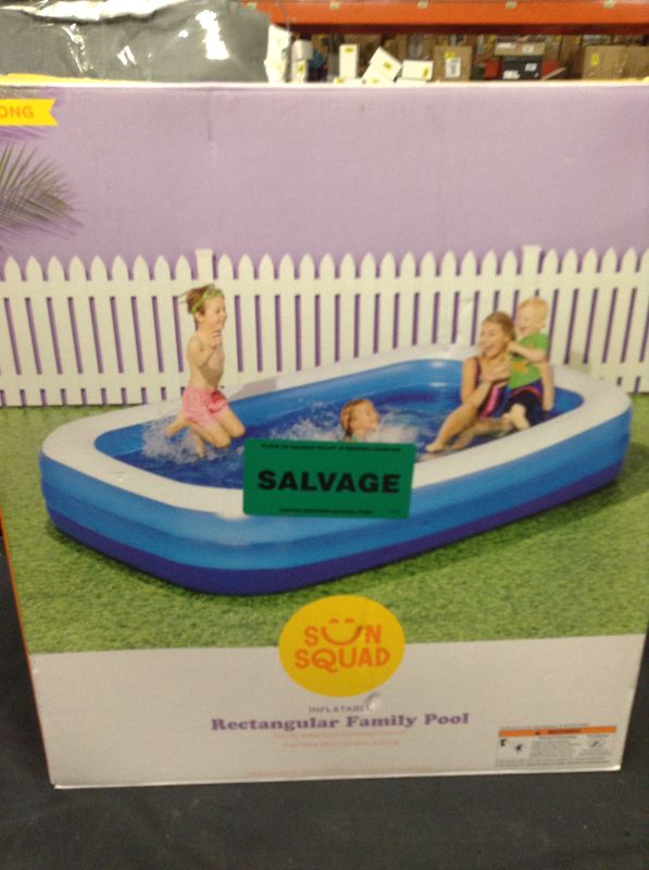 Photo 3 of 10 X 22 Deluxe Rectangular Family Inflatable Above Ground Pool - Sun Squad