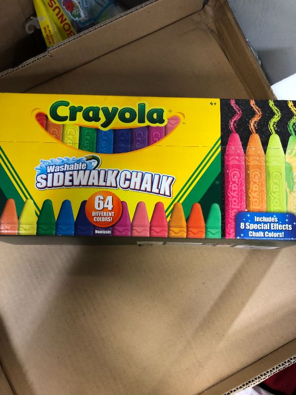 Photo 2 of Crayola Washable Sidewalk Chalk 64 Colors***SOME CHALKS ARE BROKEN/SEE PHOTO**