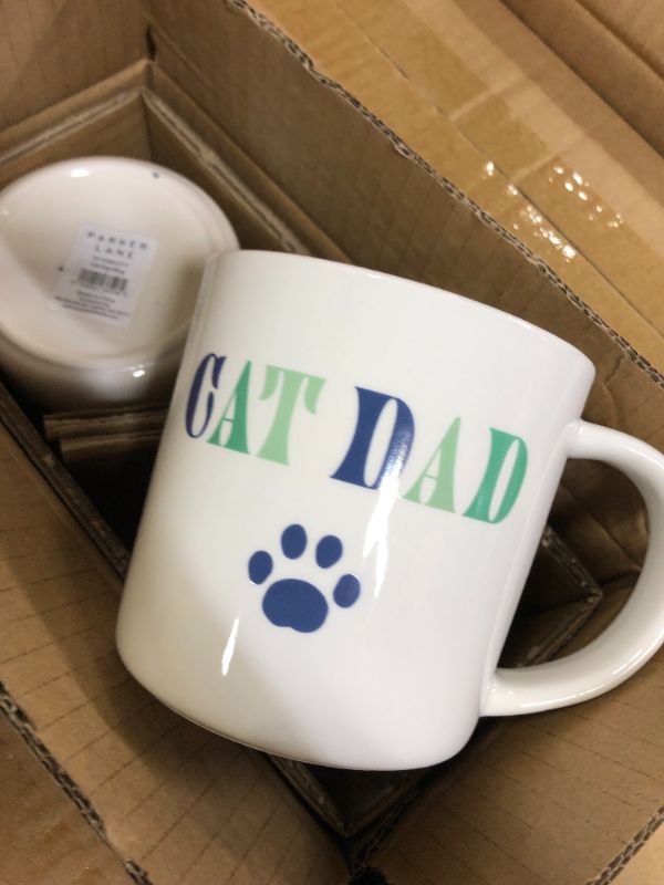 Photo 4 of 16oz Stoneware Cat Dad Mug - Parker Lane 6 MUGS 

