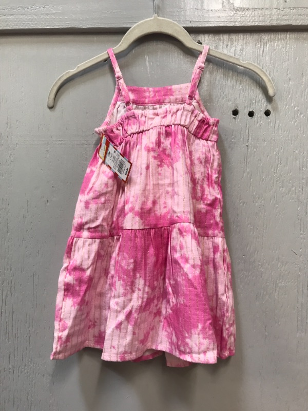 Photo 3 of Toddler Girls' Tie-Dye Tiered Tank Dress - Cat & Jack Pink 18M
