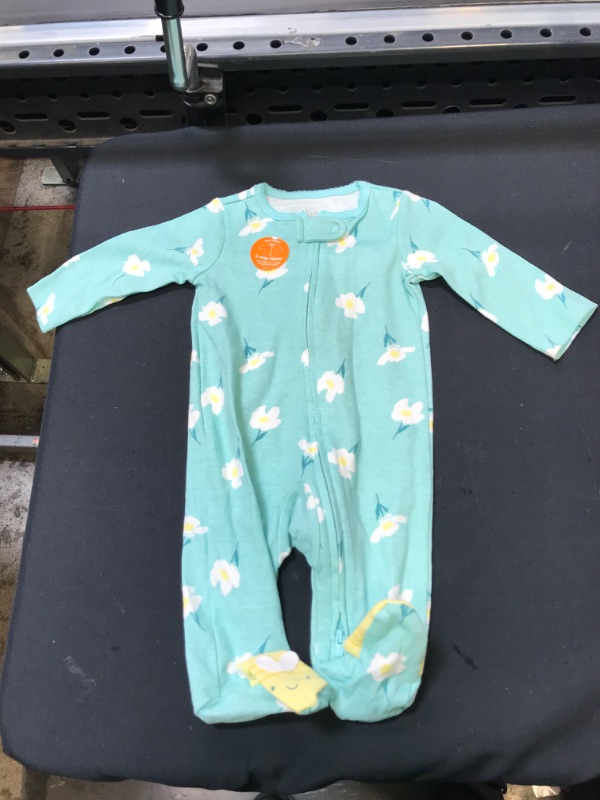 Photo 3 of Baby Girls' Floral Bee Footed Pajamas - Just One You -LIGHT BLUE - 6M