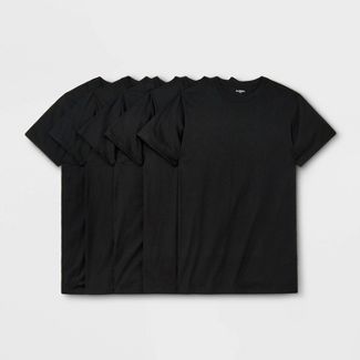 Photo 1 of Men's 4+1 Bonus Pack Short Sleeve Crew Neck Undershirt - Goodfellow & Co™ Black---Size  M---factory sealed