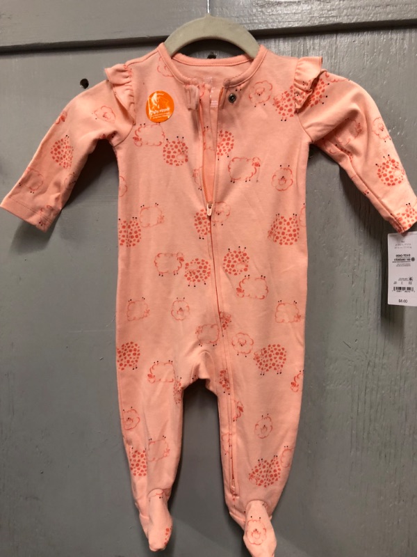 Photo 2 of Carter's Just One You® Baby Girls' Sheep Footed Pajamas - Size 9M