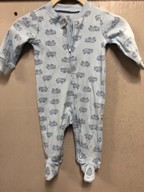 Photo 2 of Carter's Just One You® Baby Boys' Rhino Footed Pajamas - Blue---Size6M