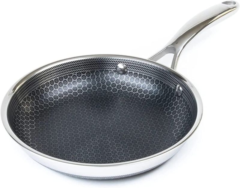 Photo 2 of 8 Inch Hybrid Stainless Steel Frying Pan with Stay-Cool Handle - PFOA Free, Dishwasher and Oven Safe, Non Stick, Works with Induction Cooktop, Gas, Ceramic, and Electric Stove